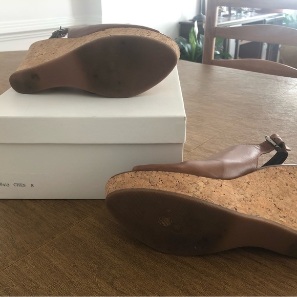 Garnet Hill Leather Wedge in size 8 - Picture 3 of 5